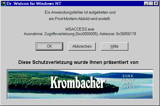 Windos-Fehlermeldung 11